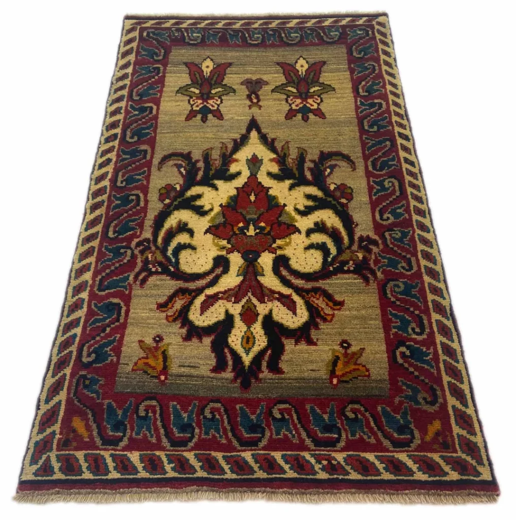 gabbeh-shuli-teppich-187-x-108-cm-ausgefallene-muster-knotendichte-90000-1 Persian Rug Fars 187 x 108 cm Wool Hand-knotted