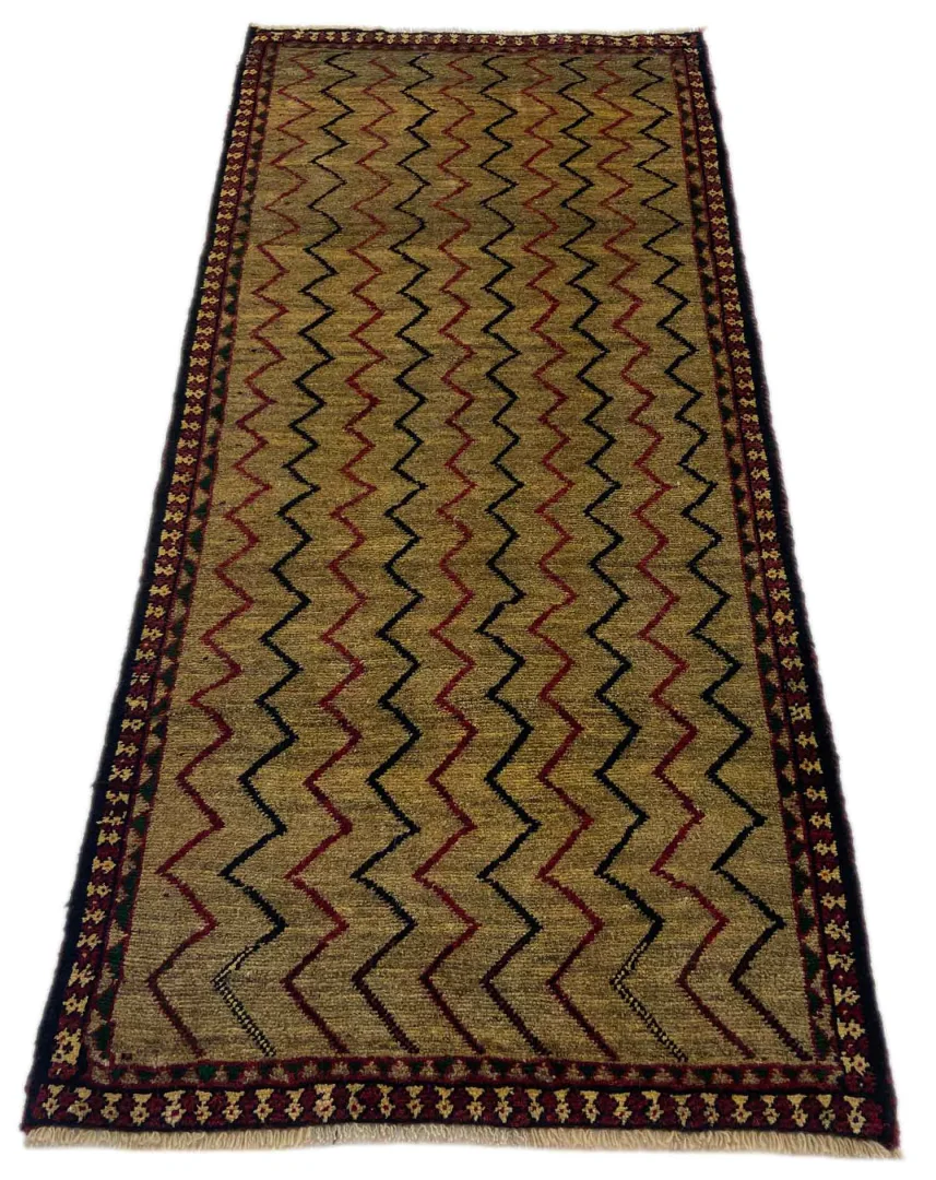 gabbeh-shuli-teppich-190-x-87-cm-ausgefallene-muster-mit-glanzvoller-1 Persian Rug Fars 190 x 87 cm Wool Hand-knotted