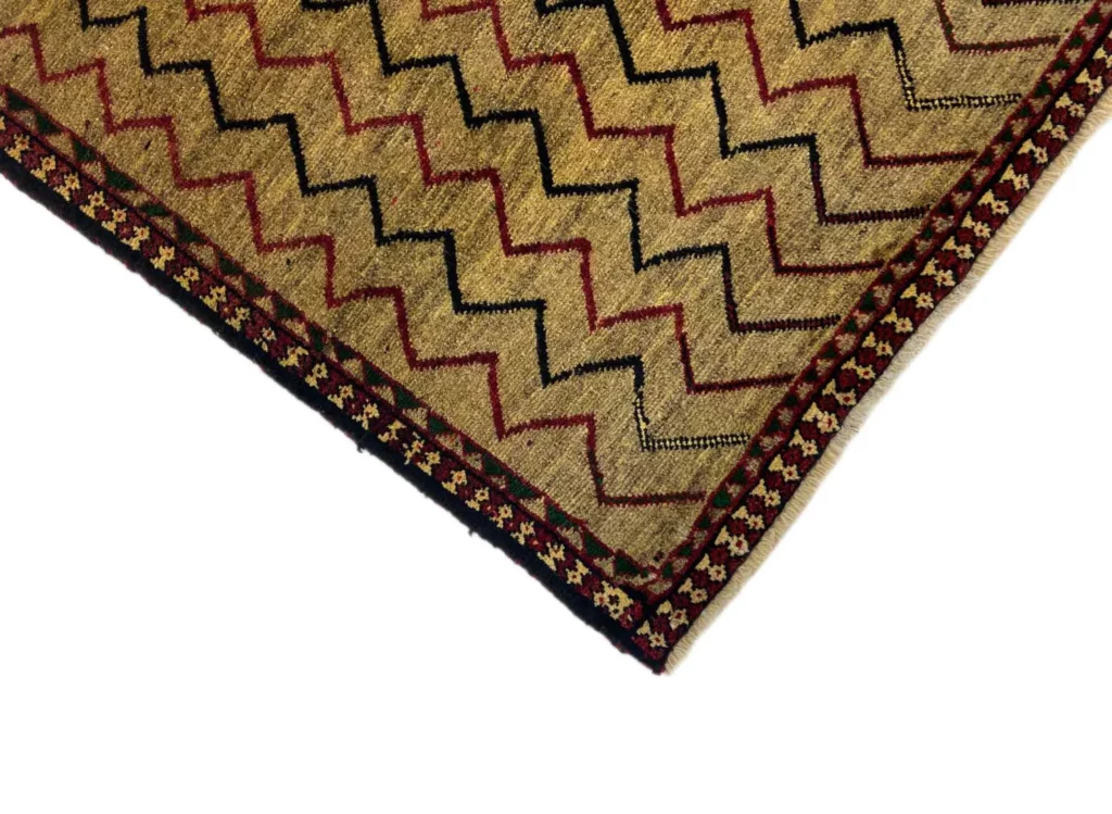 gabbeh-shuli-teppich-190-x-87-cm-ausgefallene-muster-mit-glanzvoller-3 Persian Rug Fars 190 x 87 cm Wool Hand-knotted