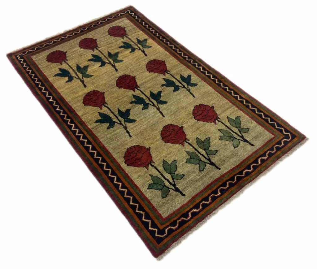 gabbeh-193-x-121-cm-gabbeh-shuli-mit-ausgefallenen-mustern-knotendichte-1-2 Persian Rug Fars 193 x 121 cm Wool Hand-knotted