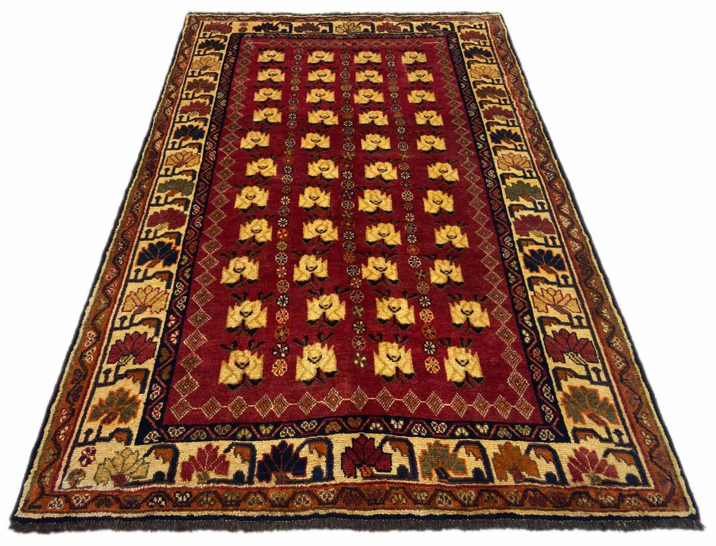 gabbeh-226-x-146-cm-gabbeh-shuli-ausgefallene-muster-auf-glanzvoller-1 Persian Rug Fars 226 x 146 cm Wool Hand-knotted
