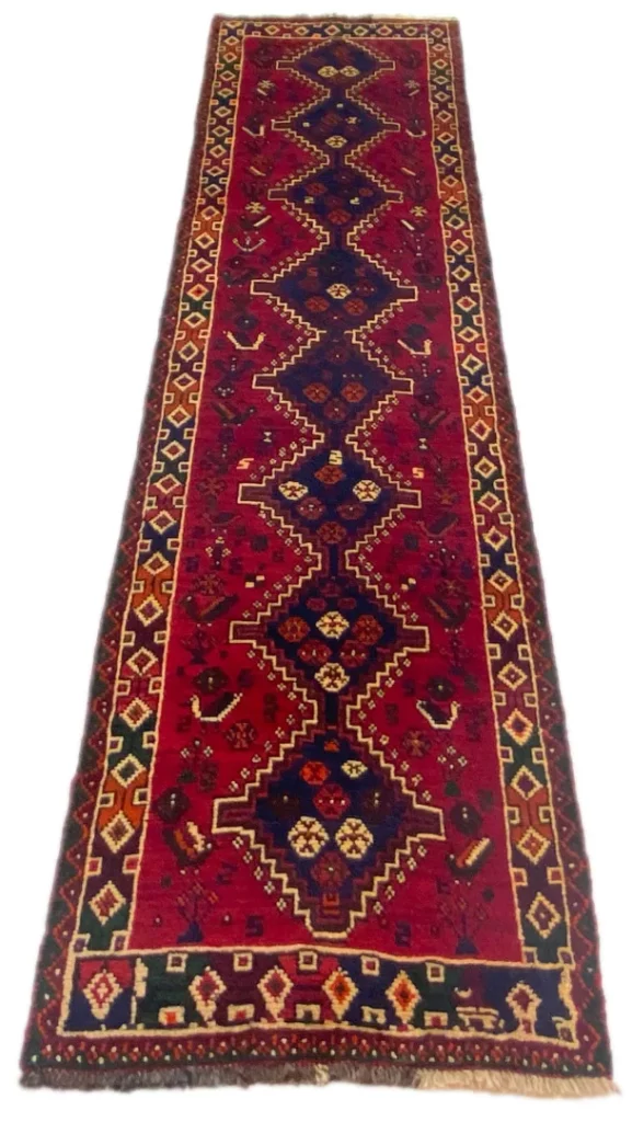 Persian Rug Fars 291 x 73 cm Wool Hand-knotted
