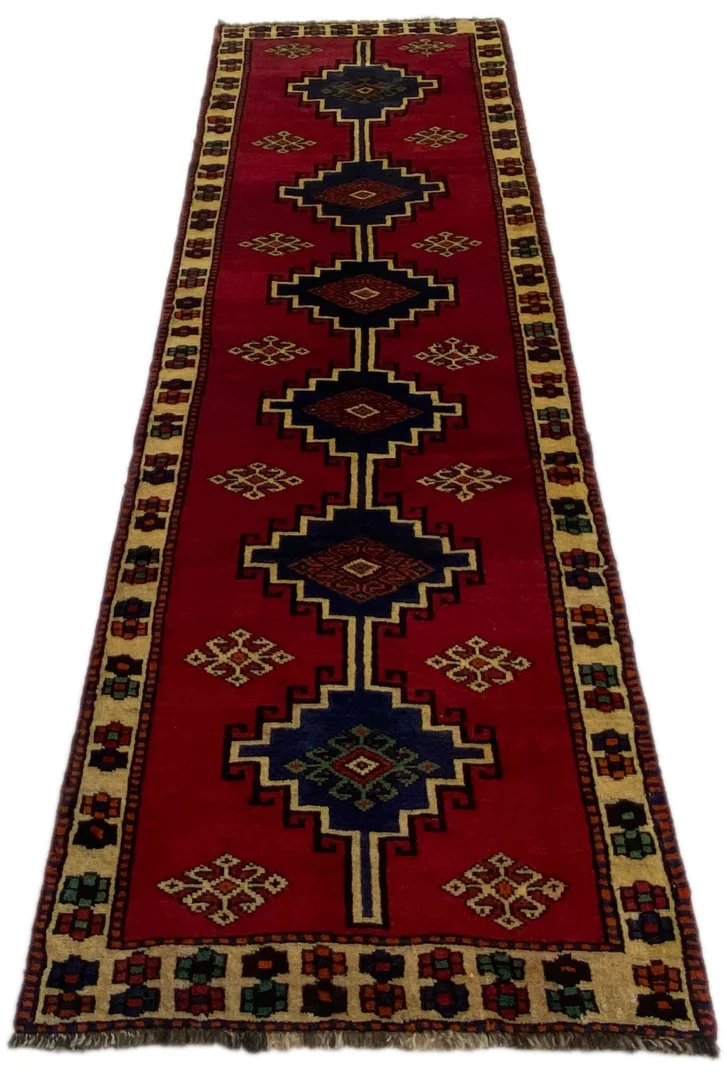 gabbeh-shuli-290-x-90-cm-ausgefallene-muster-knotendichte-90000-1-1 Persian Rug Fars 290 x 90 cm Wool Hand-knotted