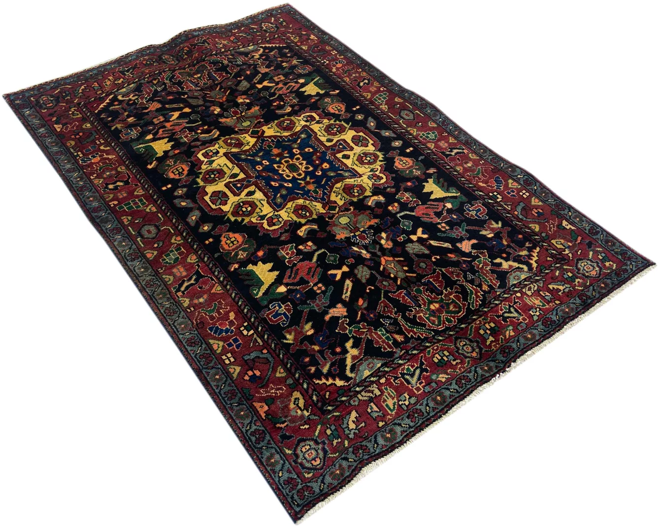 Persian Rug Hamadan 198 x 134 cm Wool Hand-knotted