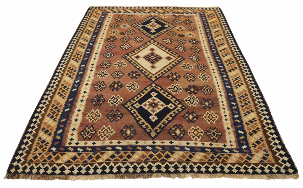 kelim-273-x-167-cm-handgewebter-teppich-mit-beidseitigem-muster-ideal-1 Persian Rug Fars 273 x 167 cm Wool Hand-woven