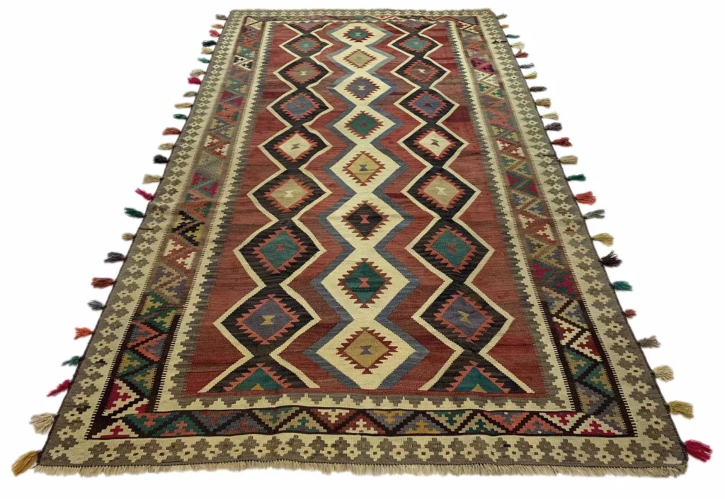 handgewebter-kelim-290-x-157-cm-wende-design-tradition-aus-fars-ideal-1 Persian Rug Fars 290 x 157 cm Wool Hand-woven