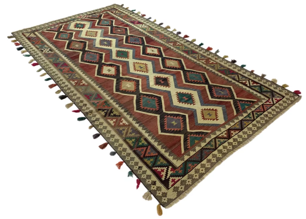 handgewebter-kelim-290-x-157-cm-wende-design-tradition-aus-fars-ideal-2 Persian Rug Fars 290 x 157 cm Wool Hand-woven