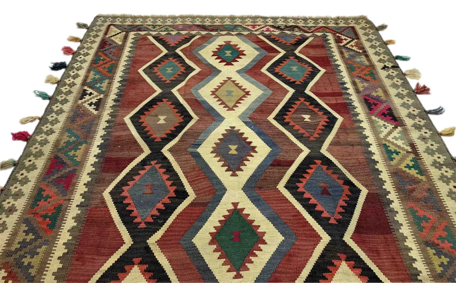 handgewebter-kelim-290-x-157-cm-wende-design-tradition-aus-fars-ideal-3 Persian Rug Fars 290 x 157 cm Wool Hand-woven