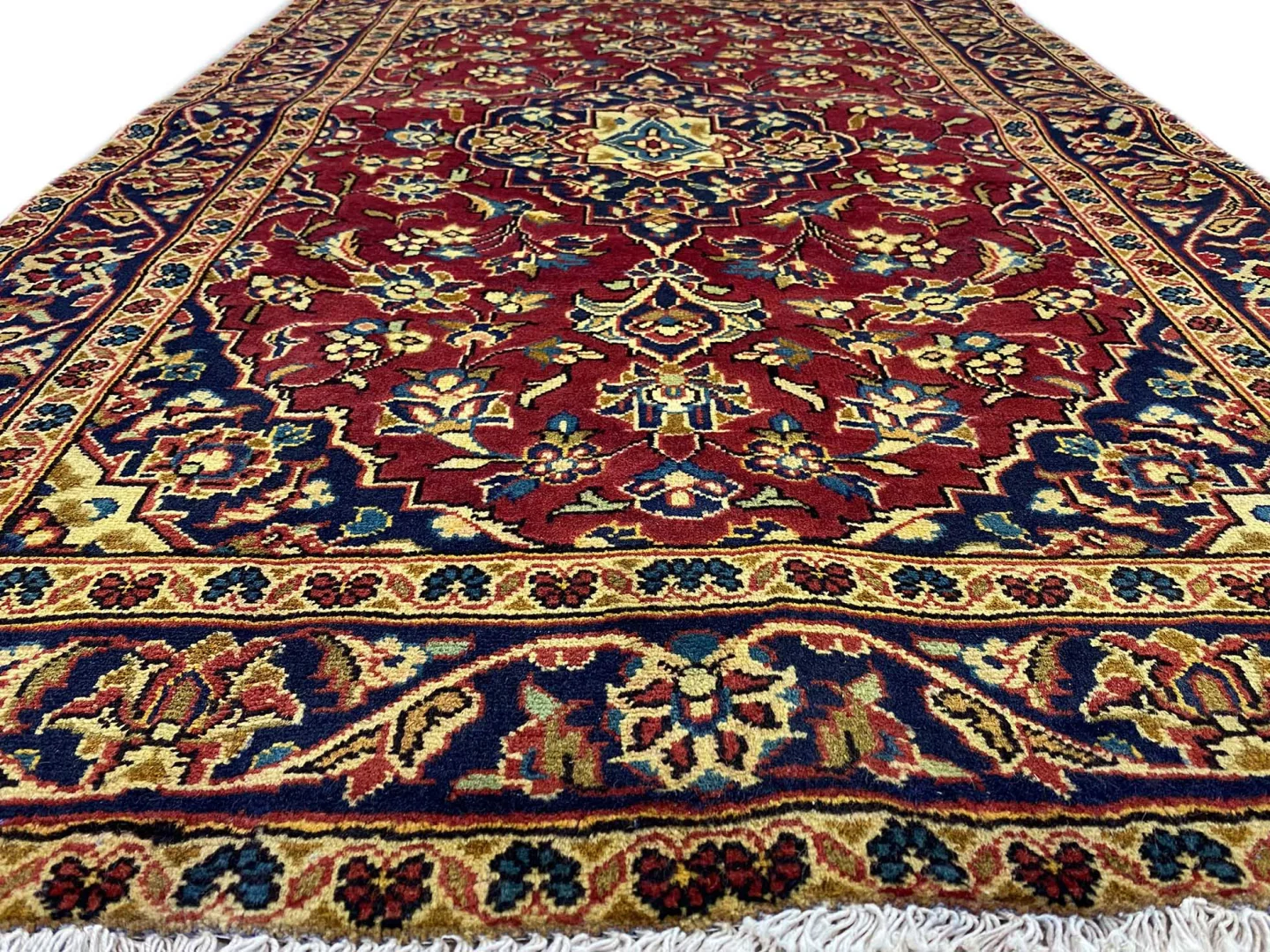 Persian Rug Kashan 155 x 98 cm Wool Hand-knotted