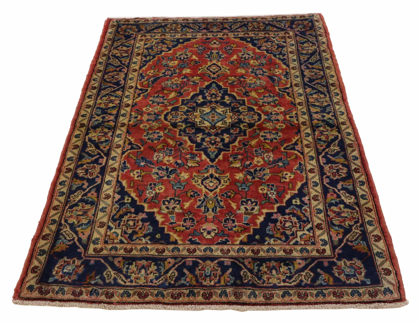 Persian Rug Kashan 158 x 106 cm Wool Hand-knotted