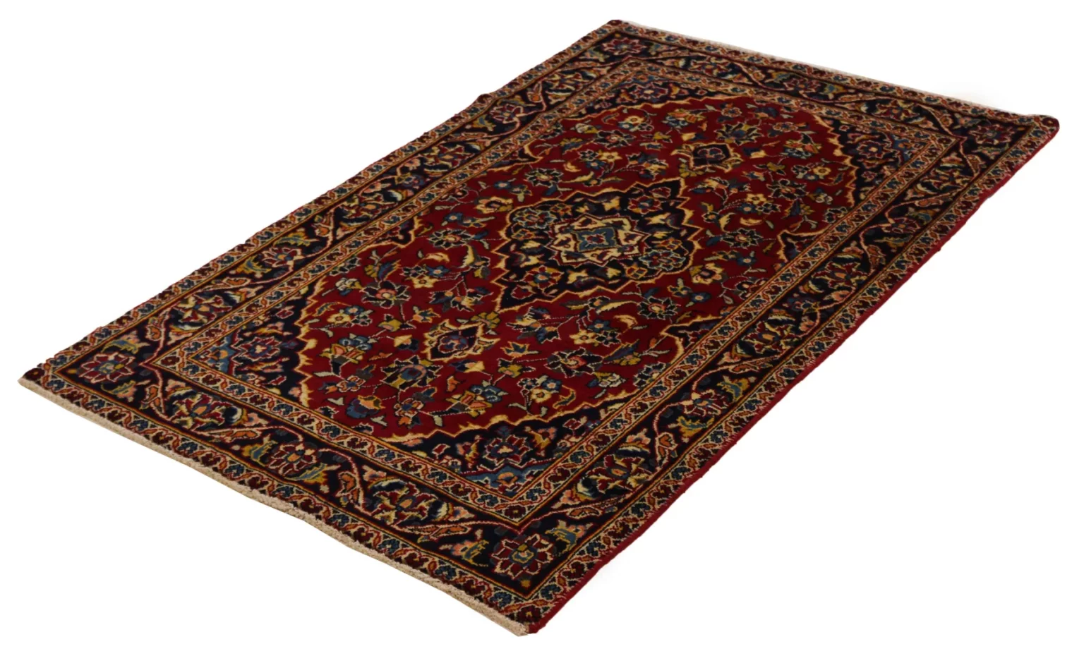 Persian Rug Kashan 158 x 98 cm Wool Hand-knotted