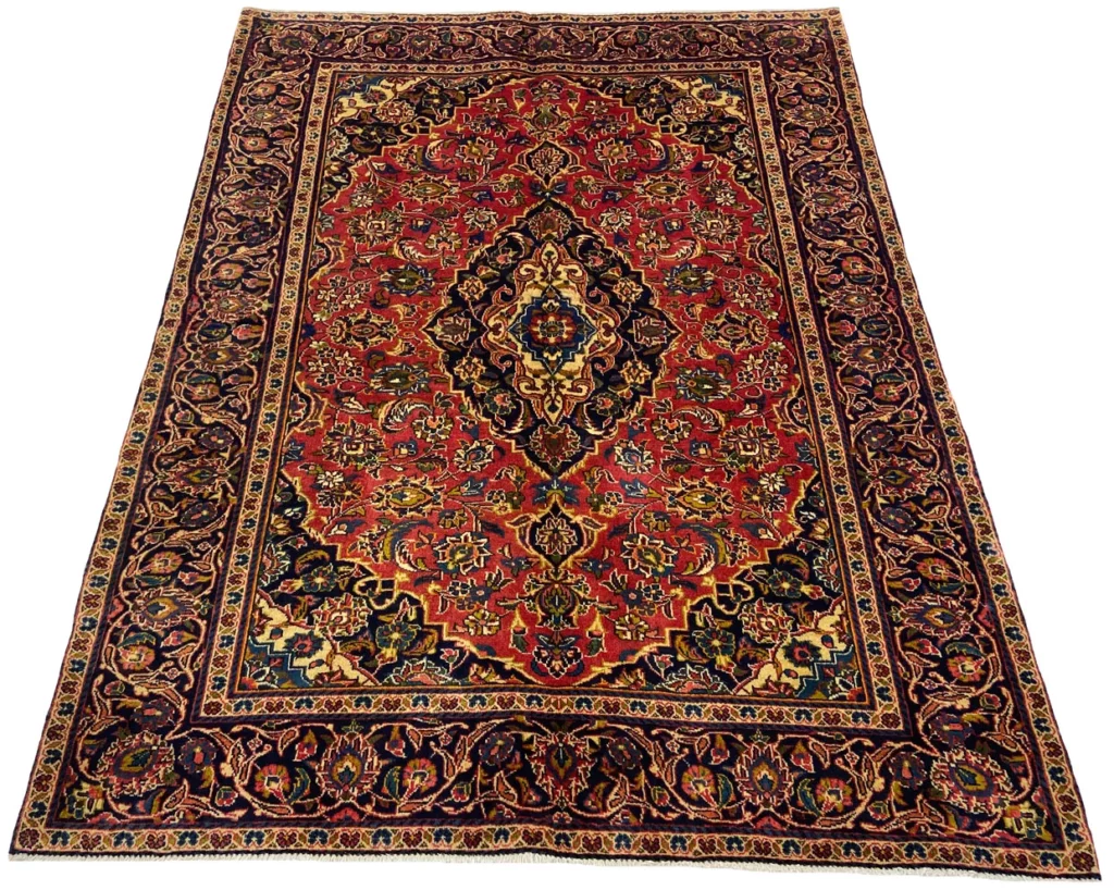 Persian Rug Kashan 187 x 140 cm Wool Hand-knotted