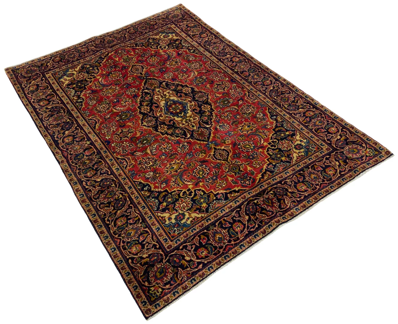 Persian Rug Kashan 187 x 140 cm Wool Hand-knotted