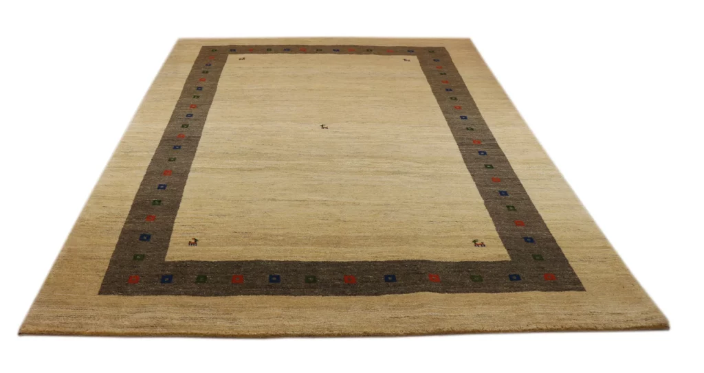 gabbeh-perserteppich-293-x-206-cm-hoher-weicher-flor-mit-abstraktem-design-1 Persian Rug Fars 293 x 206 cm Wool Hand-knotted