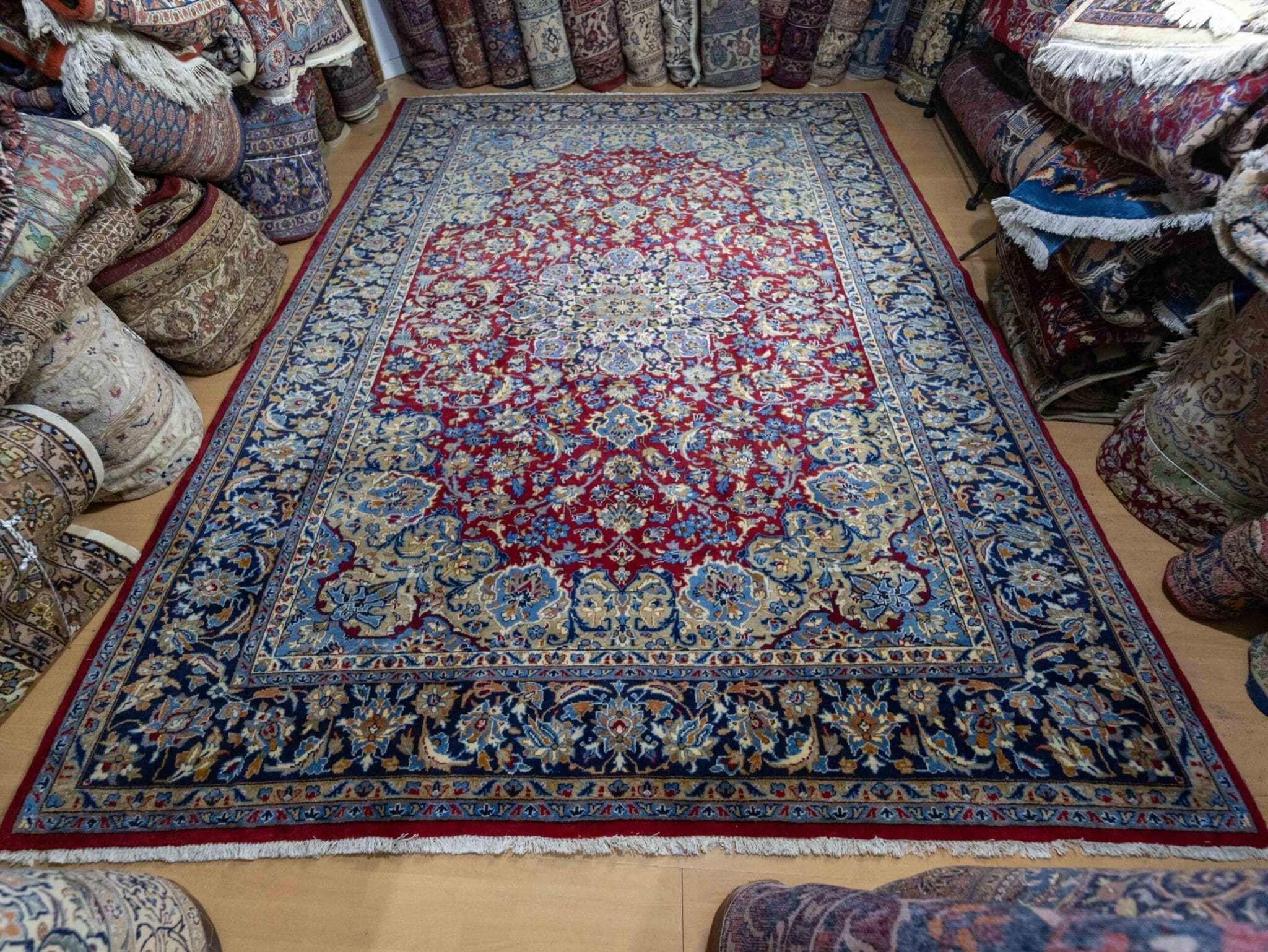 Persian Rug Kashan 353 x 263 cm Wool Hand-knotted