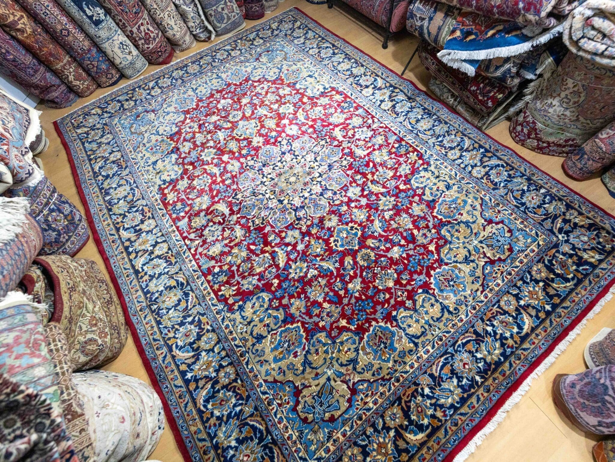 Persian Rug Kashan 353 x 263 cm Wool Hand-knotted