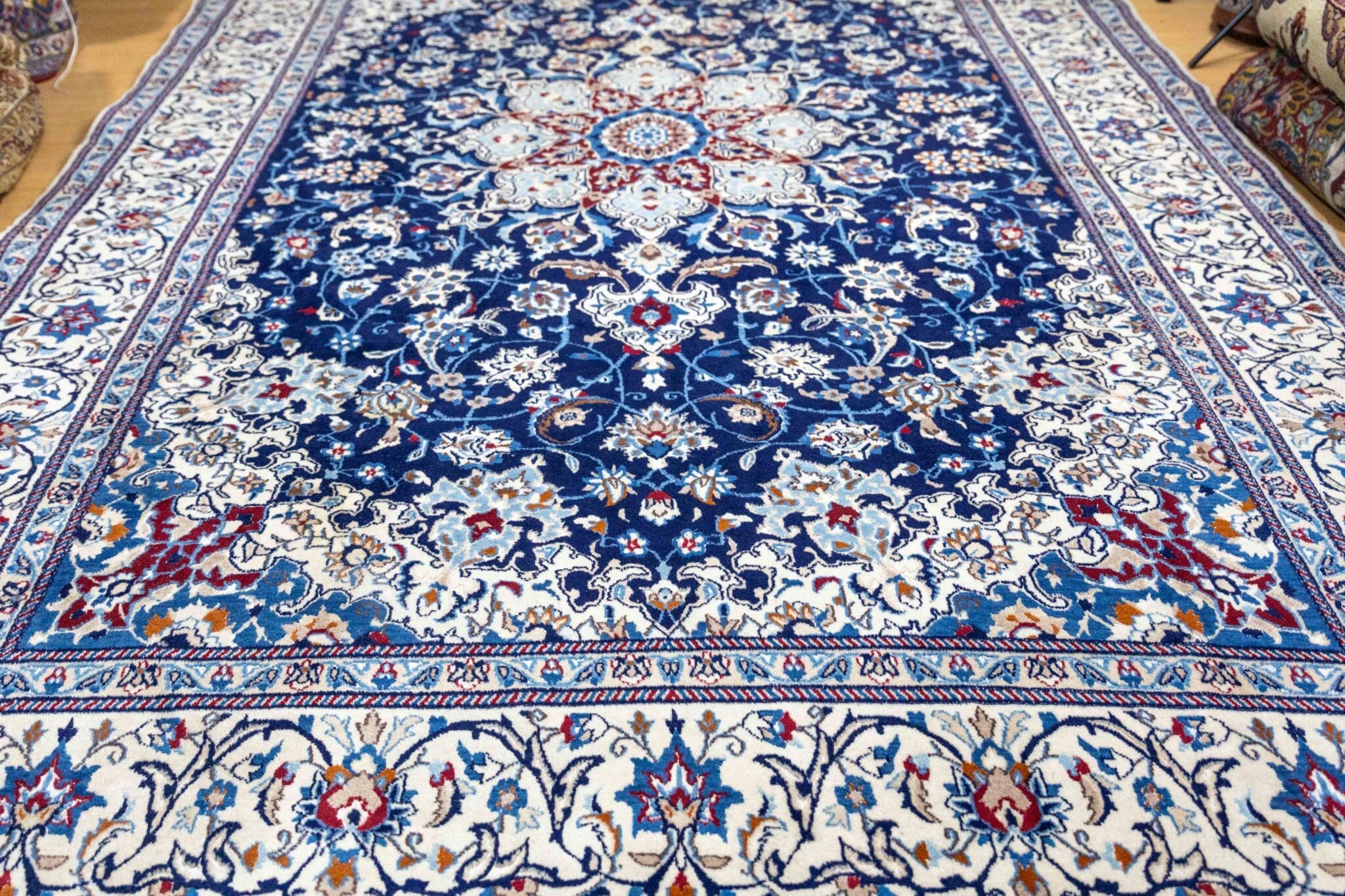 Persian Rug Nain 354x243 cm Wool Hand-knotted