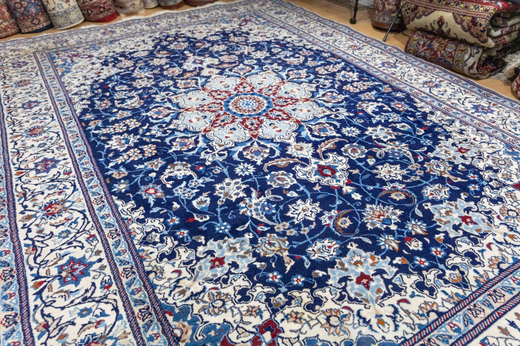 Persian Rug Nain 354x243 cm Wool Hand-knotted