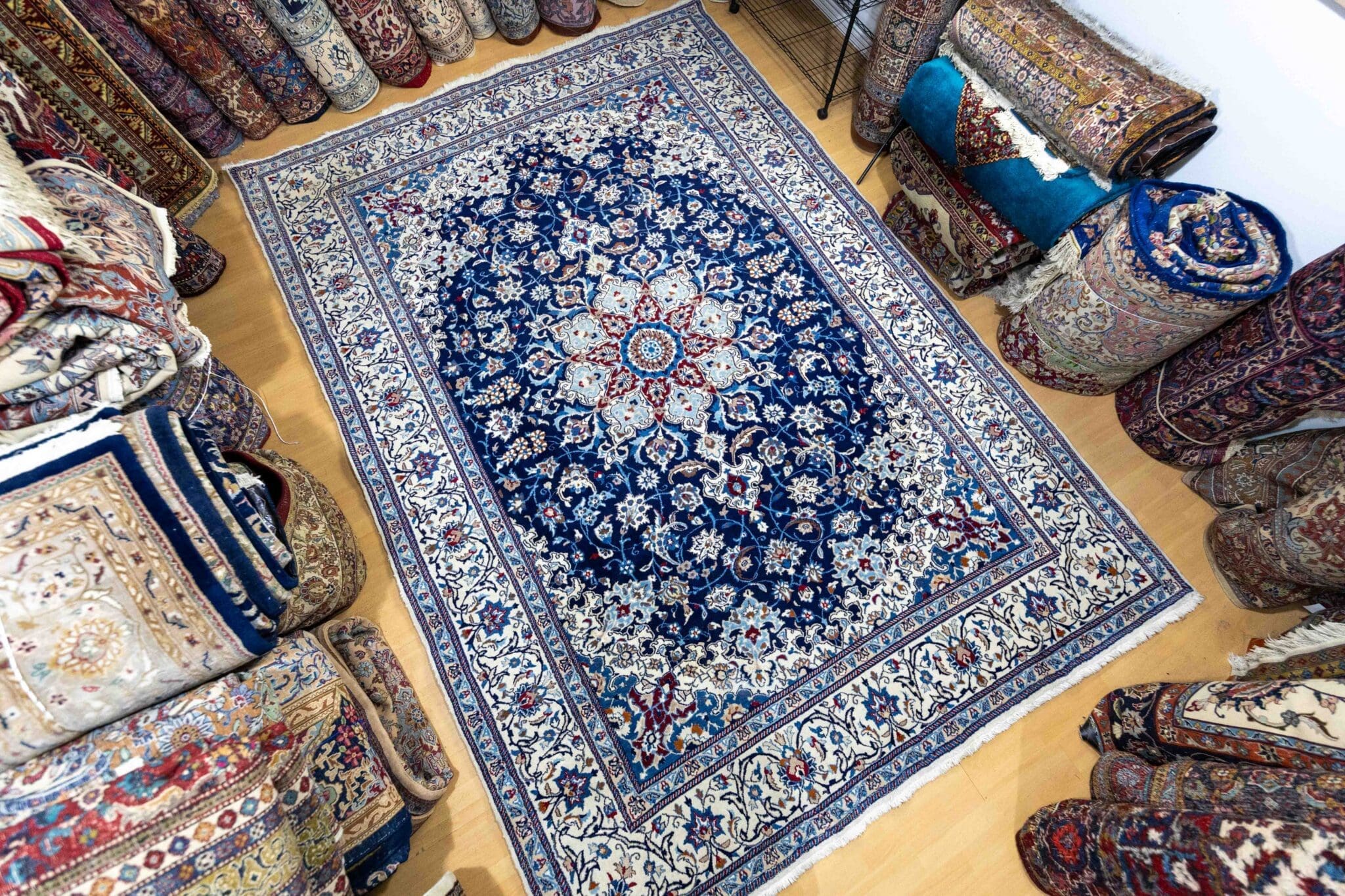 Persian Rug Nain 354x243 cm Wool Hand-knotted