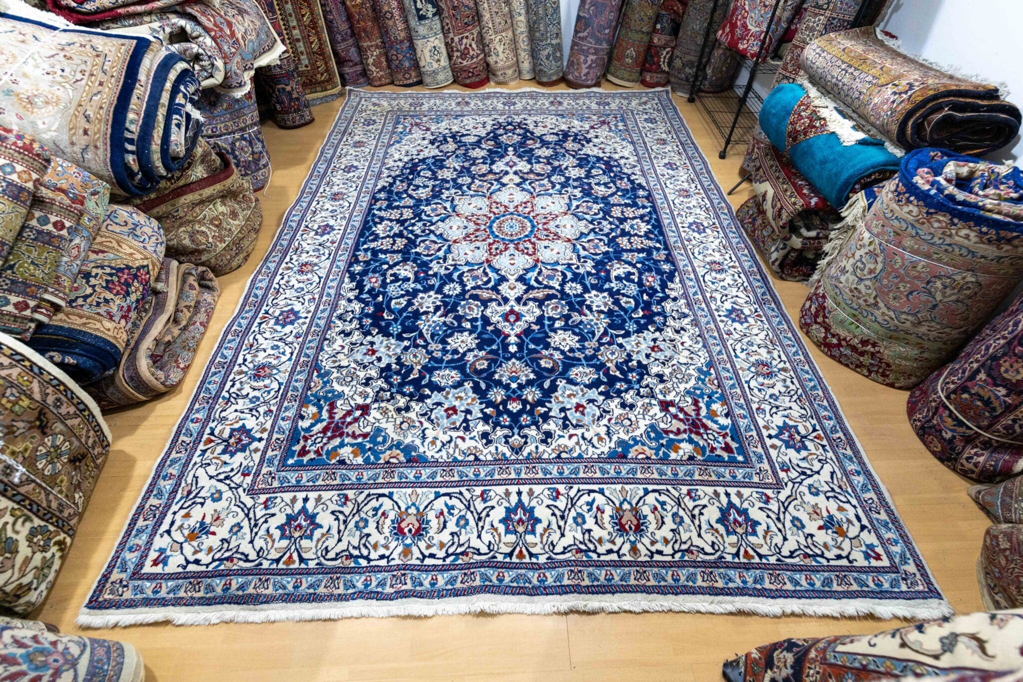 Persian Rug Nain 354x243 cm Wool Hand-knotted