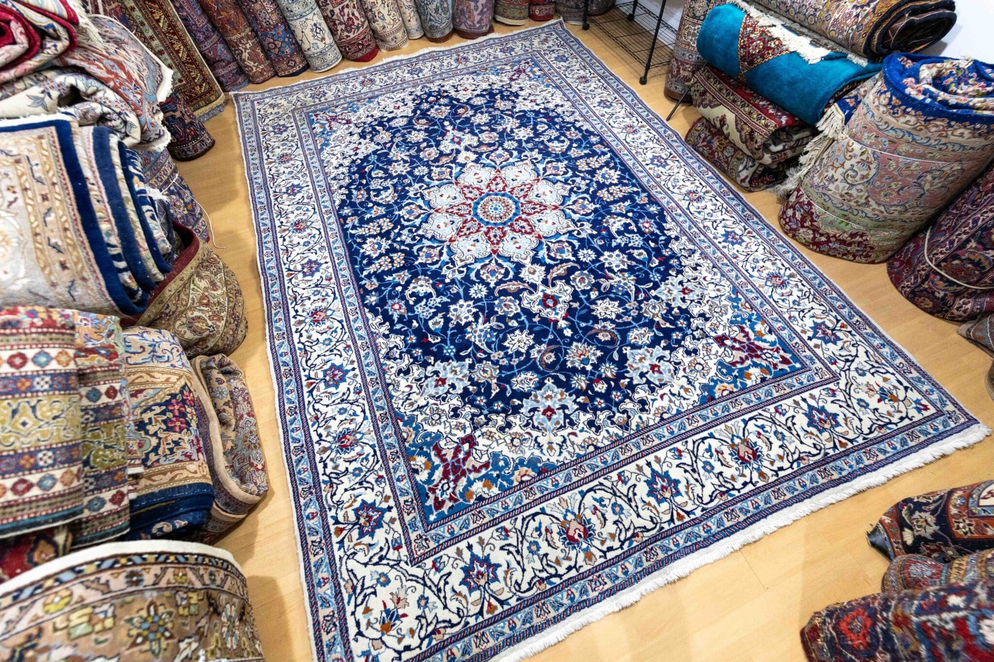 Persian Rug Nain 354x243 cm Wool Hand-knotted