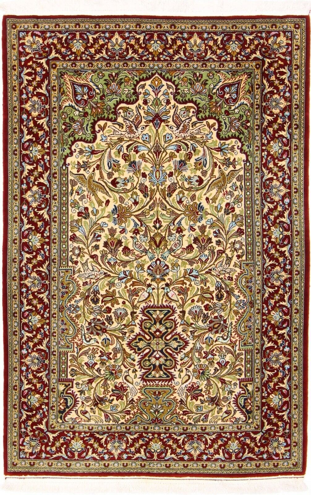 Persian Rug Qom 184 x 122 cm Silk Hand-knotted
