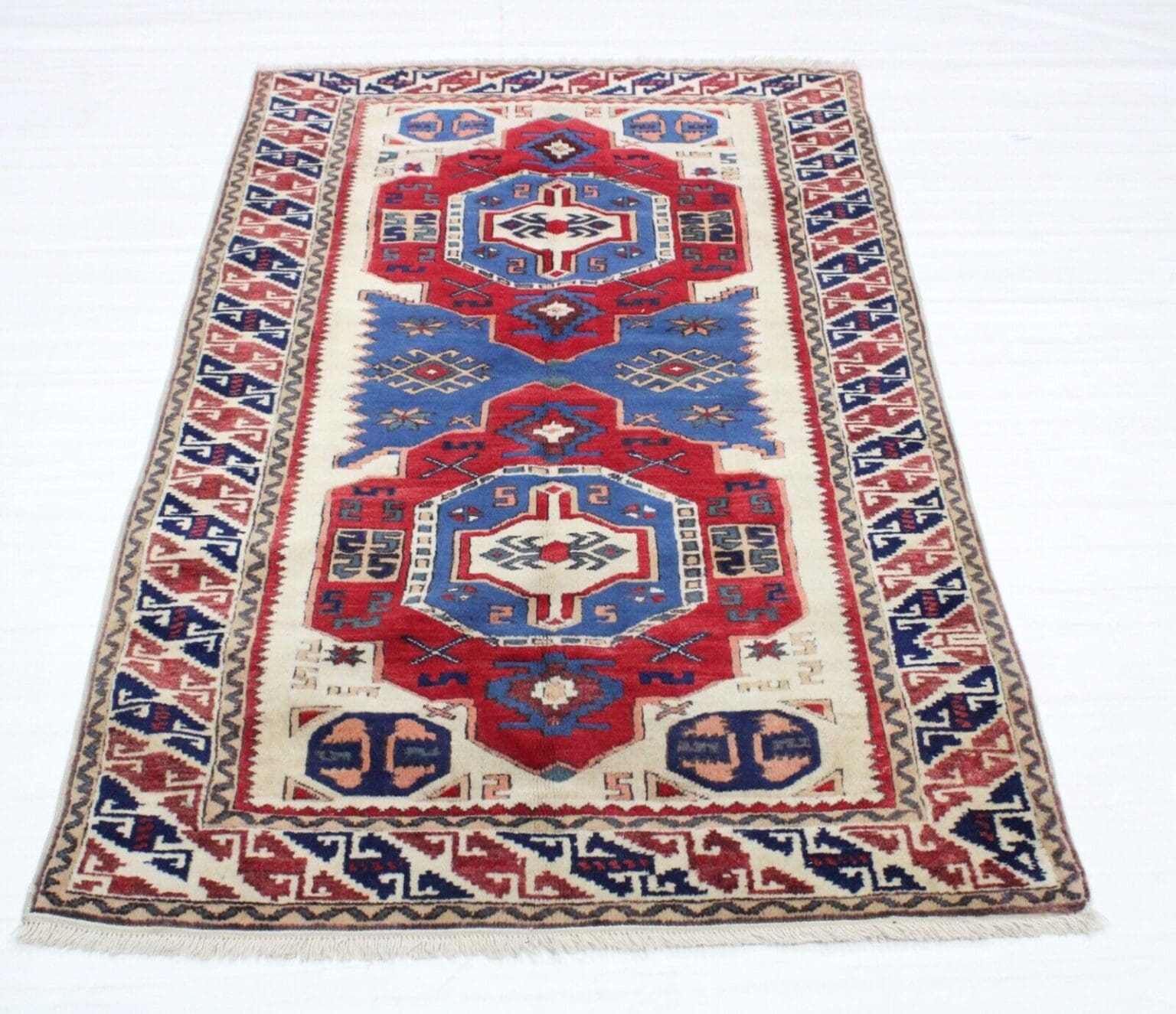 original-pakistan-teppich-kazak-170x100-cm-top-zustand-handgeknupft-1-1 Oriental Rug Kazak 184 x 122 cm Wool Hand-knotted