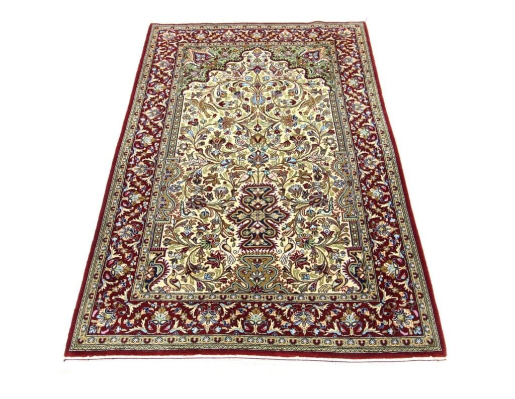 Persian Rug Qom 184 x 122 cm Silk Hand-knotted
