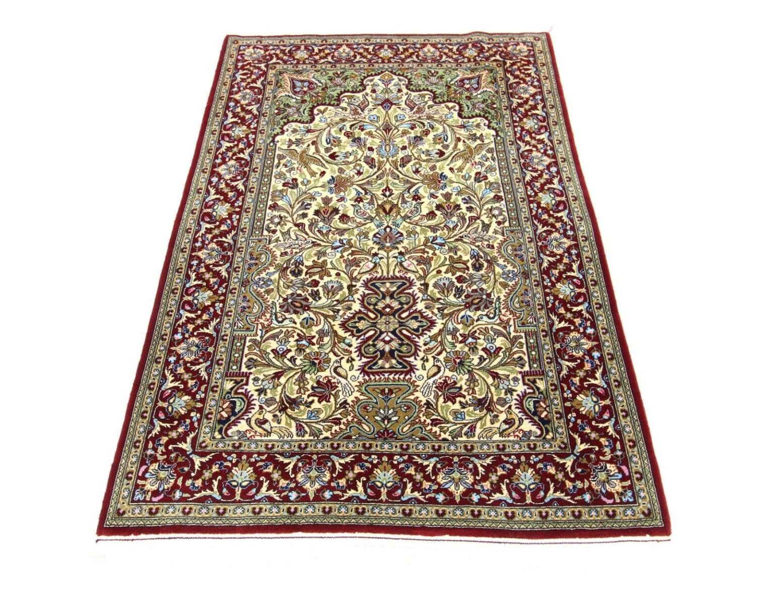 Persian Rug Qom 184 x 122 cm Silk Hand-knotted