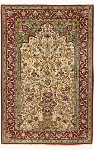Persian Rug Qom 184 x 122 cm Silk Hand-knotted