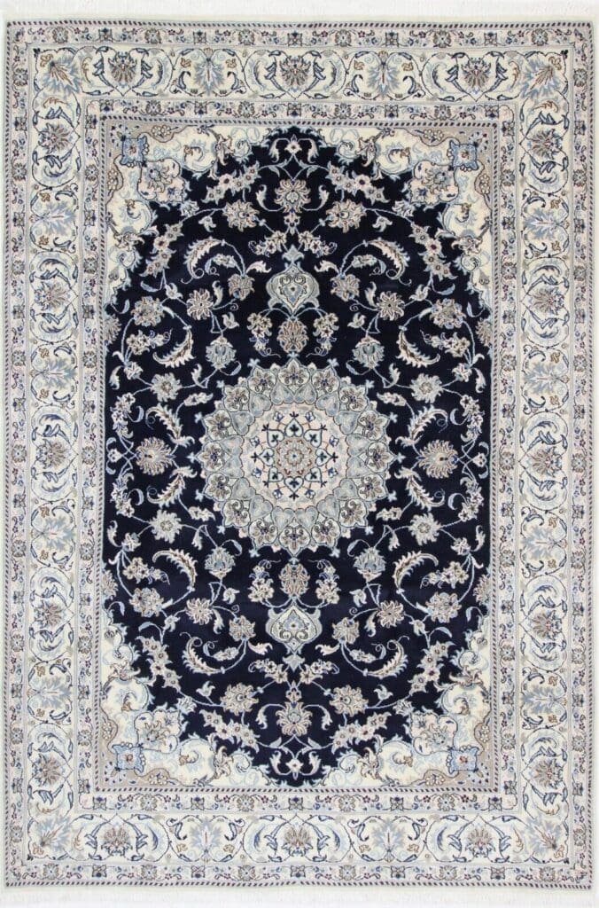 original-perserteppich-nain-kashmari-292x194-cm-handgeknupft Persian Rug Nain 292 x 194 cm Wool Hand-knotted