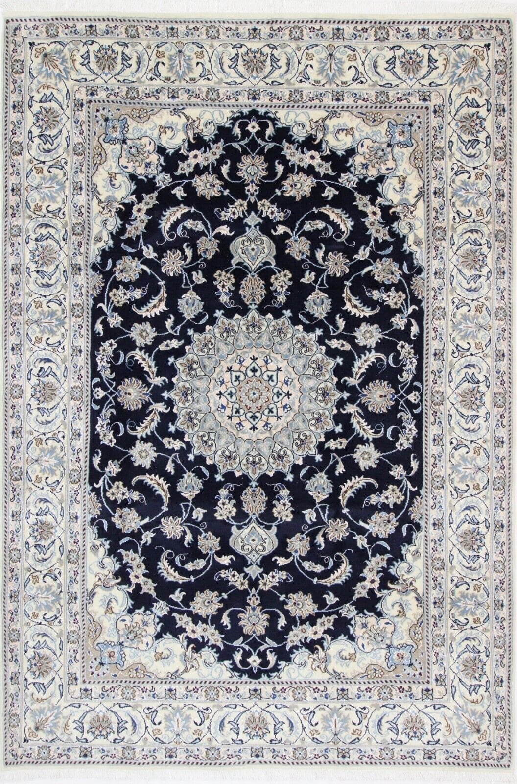original-perserteppich-nain-kashmari-292x194-cm-handgeknupft Persian Rug Nain 292 x 194 cm Wool Hand-knotted