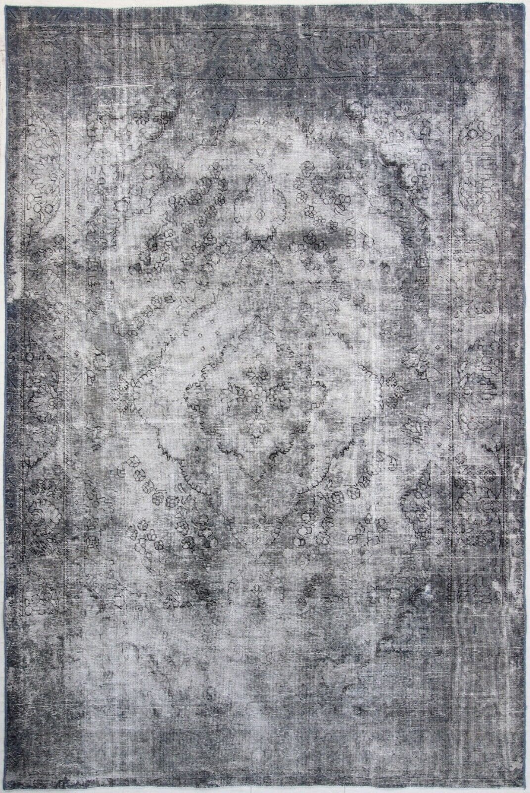 vintage-perserteppich-blau-298x196-cm-100-handgeknupft-nr-1866 Persian Rug 298 x 196 cm Wool Hand-knotted