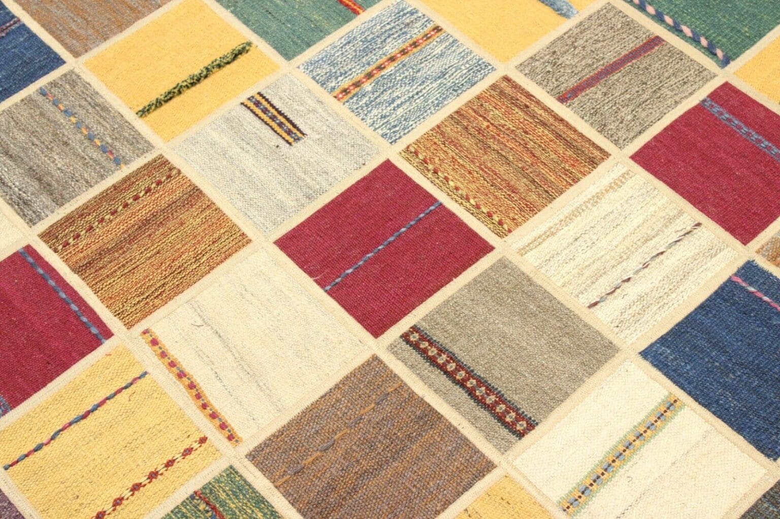 kelim-patchwork-perserteppich-241x161-cm-handgeknupft-neu-5 Oriental Rug 241x161 cm Wool Hand-woven
