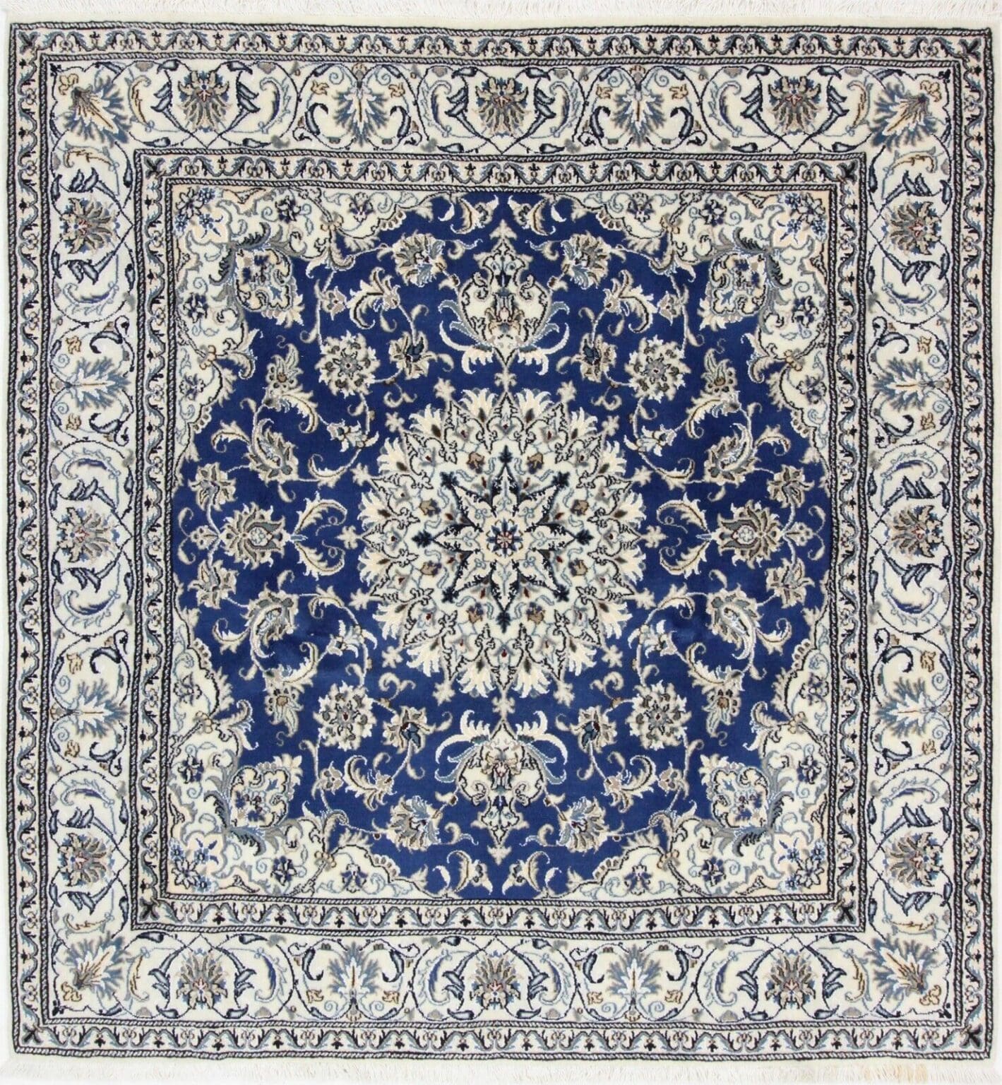 Persian Rug Nain Kashmir 200 x 192 cm Wool Hand-knotted