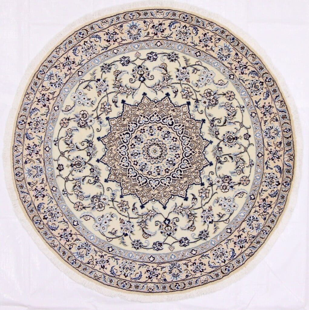 Persian Rug Nain 9La 150x150 cm Silk Hand-knotted