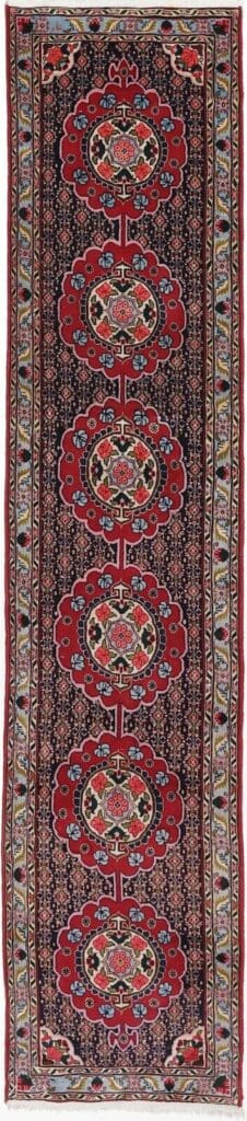 handgeknupfter-senneh-bidjar-perserteppich-336x72-cm-einzigartig Persian Rug Bijar 336 x 72 cm Wool Hand-knotted