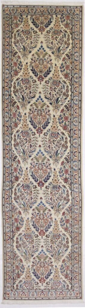 perserteppich-350x85-cm-nain-9la-seide-handgeknupft-orientteppich Persian Rug Nain 350 x 85 cm Silk Hand-knotted