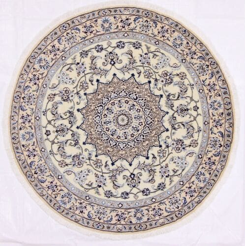 Persian Rug Nain 9La 150x150 cm Silk Hand-knotted