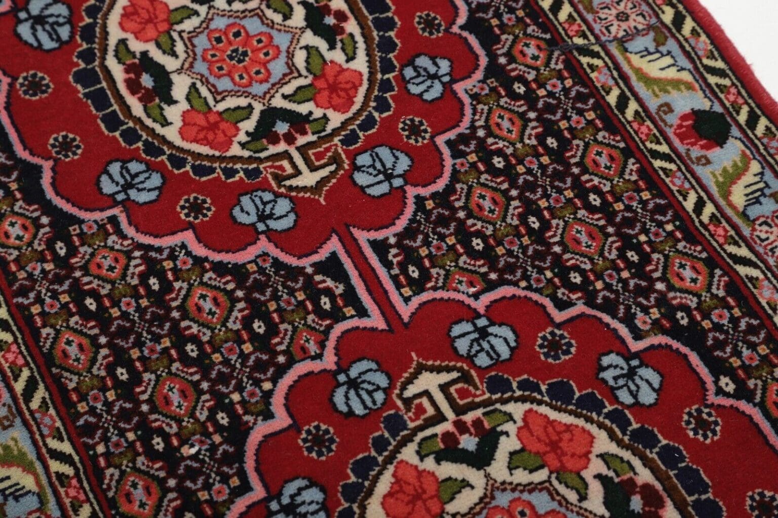 handgeknupfter-senneh-bidjar-perserteppich-336x72-cm-einzigartig-5 Persian Rug Bijar 336 x 72 cm Wool Hand-knotted