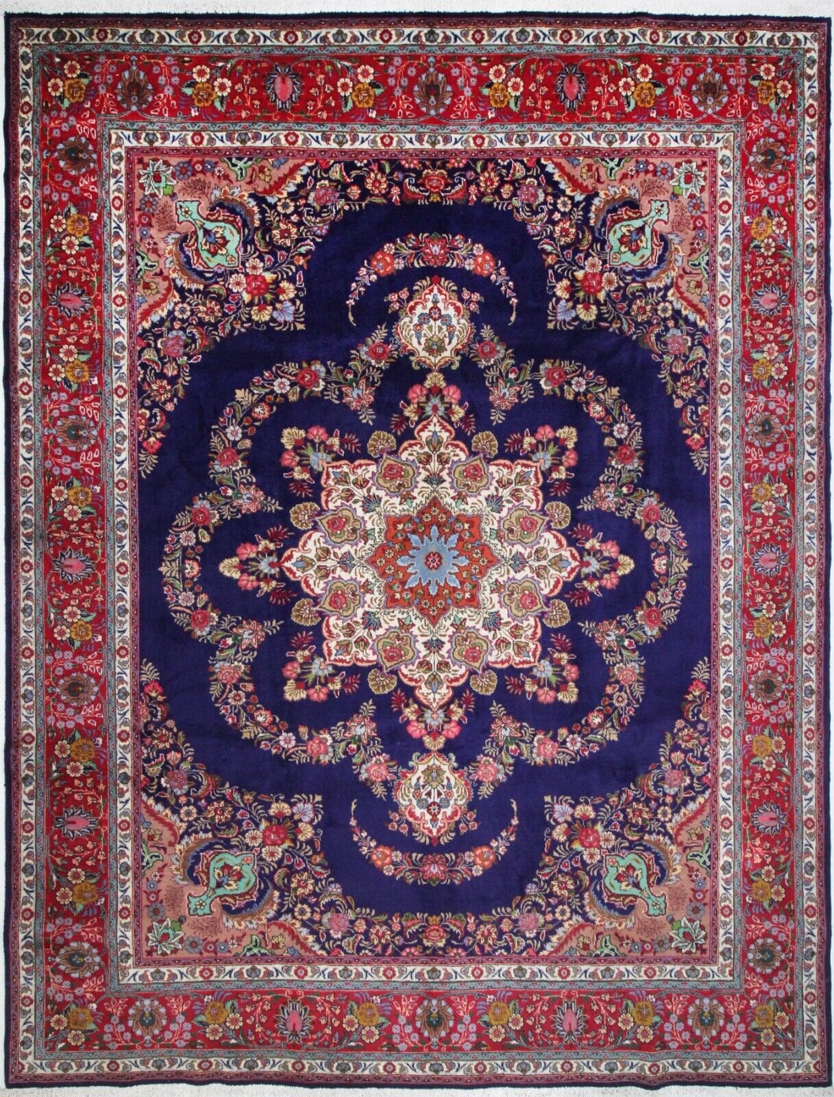 original-perserteppich-tabriz-390-x-303-cm-handgeknupft-wollteppich Persian Rug Tabriz 390 x 303 cm Wool Hand-knotted