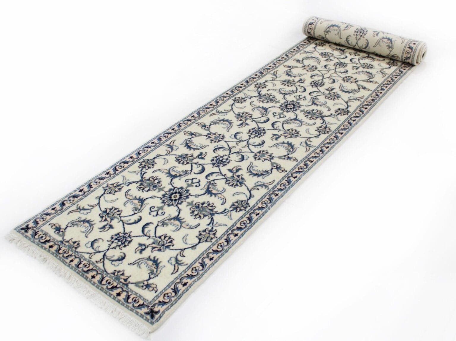 Persian Rug Nain 382 x 77 cm Wool Hand-knotted