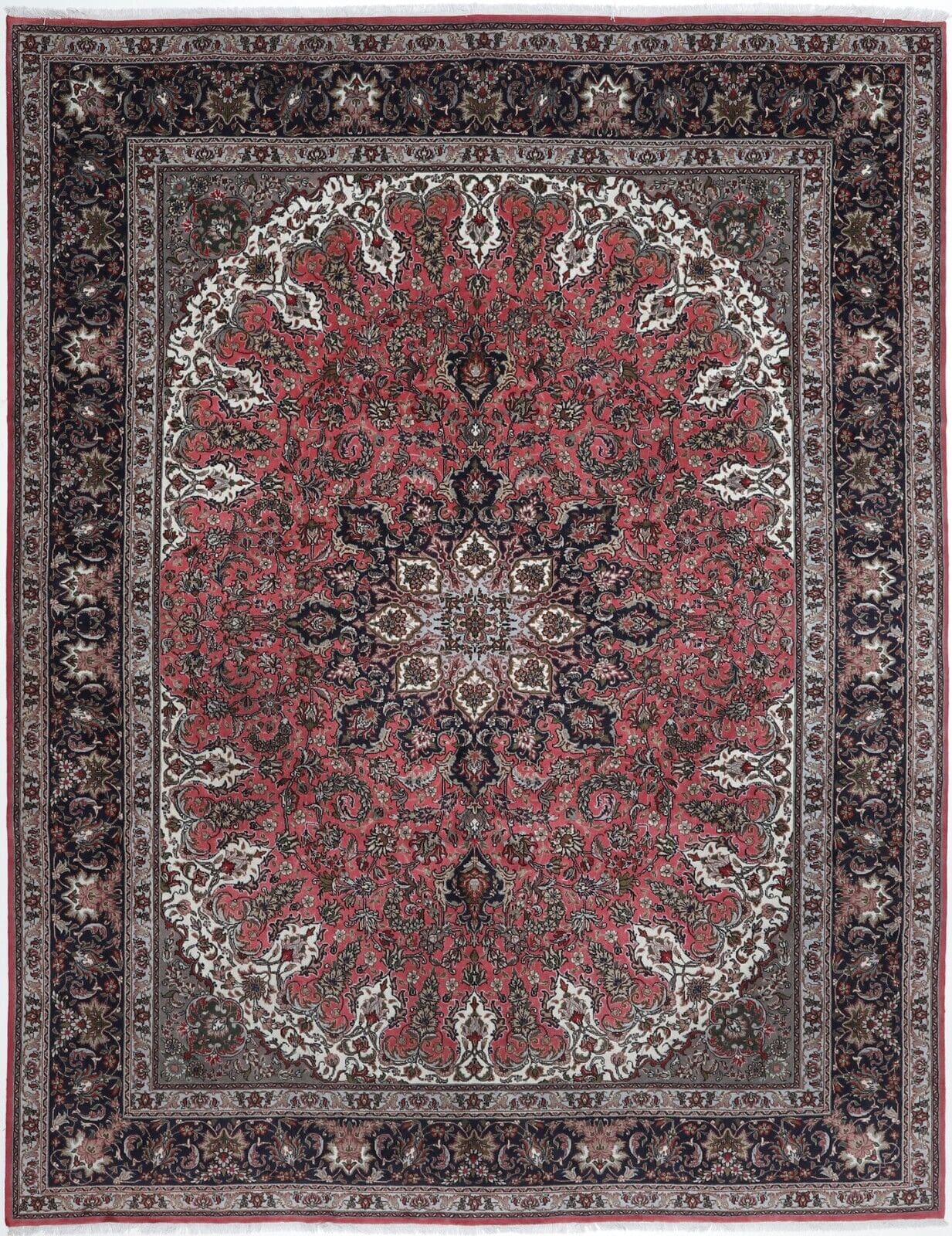 handgeknupfter-perserteppich-tabriz-390x300-cm-40-raj-top-zustand Persian Rug Tabriz 390 x 300 cm Wool Hand-knotted