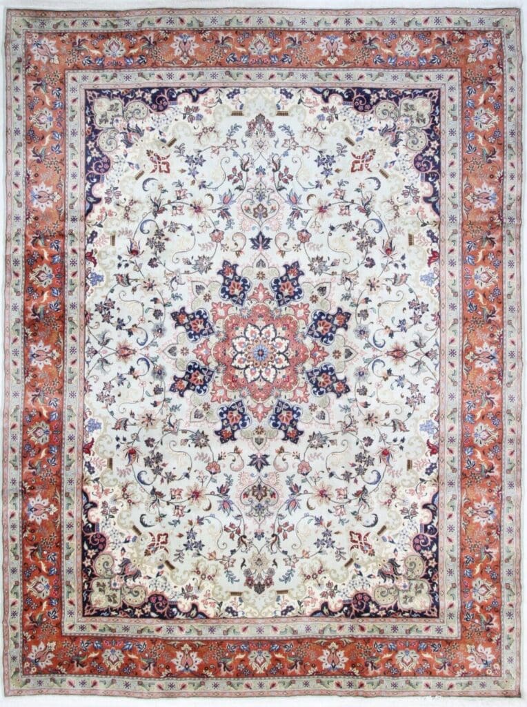 original-perserteppich-tabriz-394x300-cm-handgeknupft-wollteppich Persian Rug Tabriz 394 x 300 cm Wool Hand-knotted