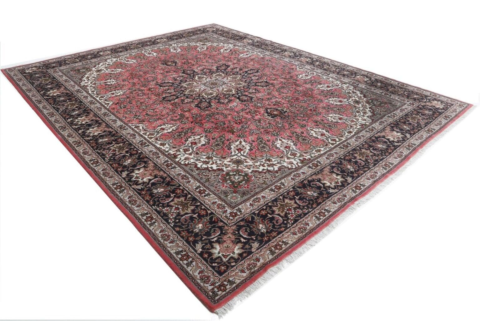 handgeknupfter-perserteppich-tabriz-390x300-cm-40-raj-top-zustand-3 Persian Rug Tabriz 390 x 300 cm Wool Hand-knotted