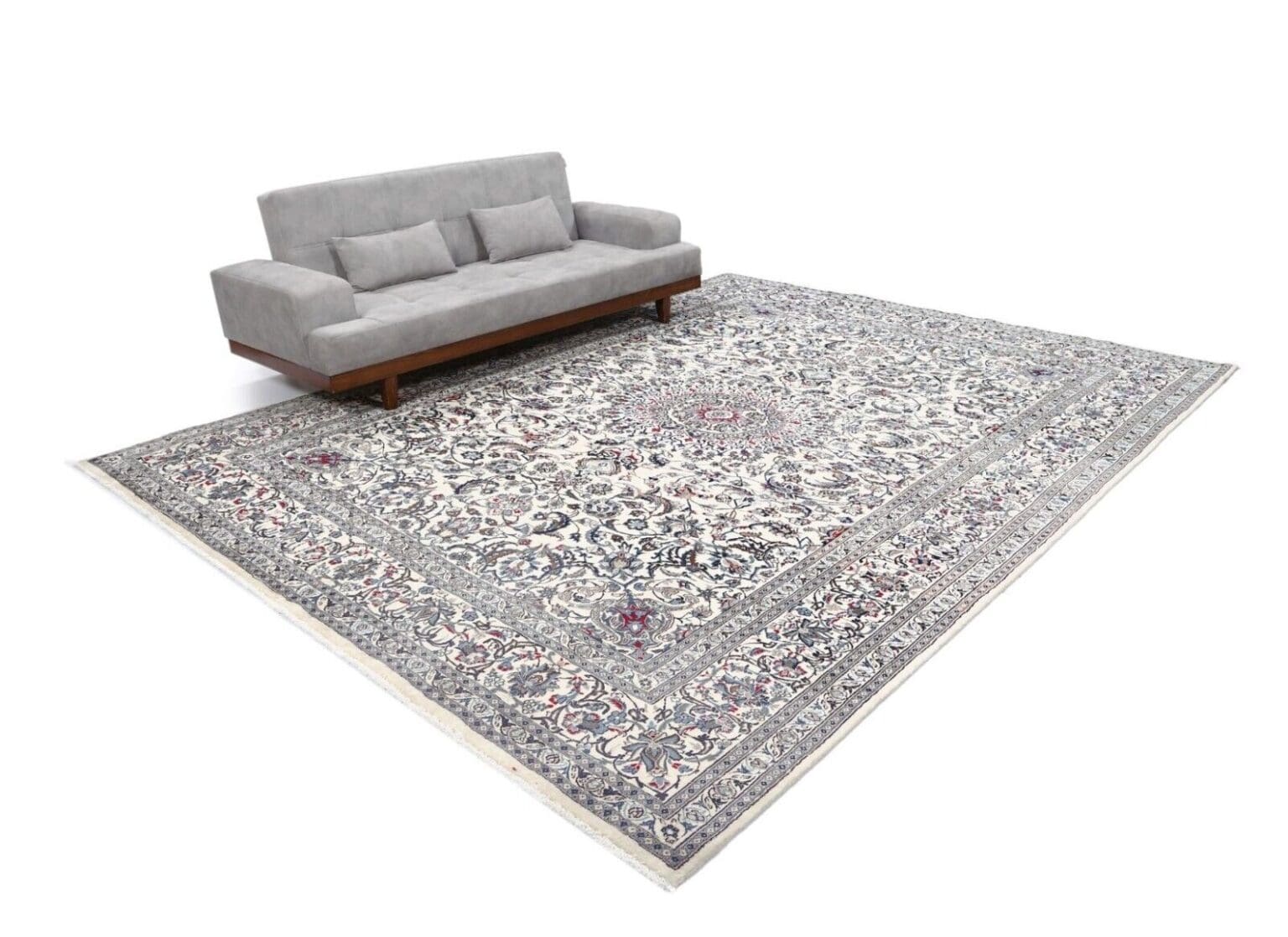 Persian Rug Nain 390 x 297 cm Silk Hand-knotted