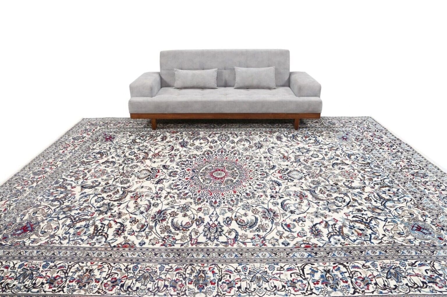 Persian Rug Nain 390 x 297 cm Silk Hand-knotted