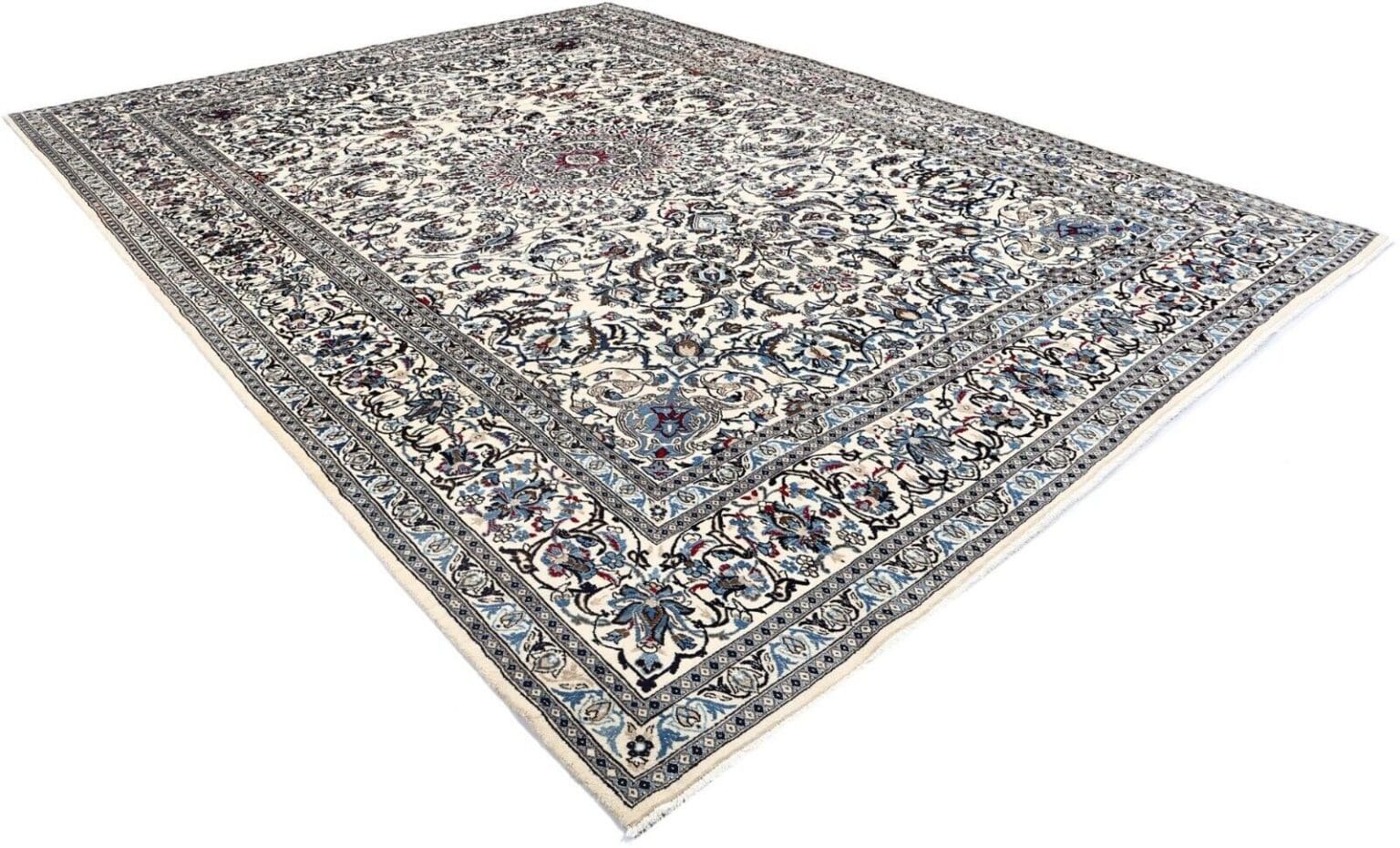 Persian Rug Nain 390 x 297 cm Silk Hand-knotted