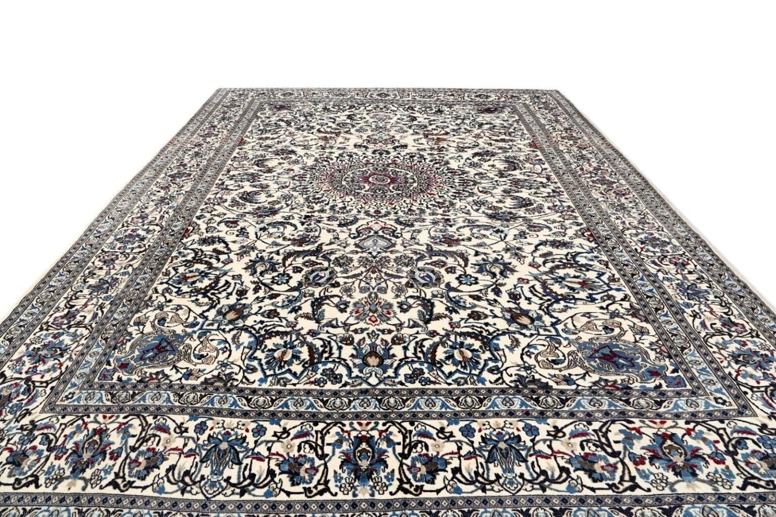 Persian Rug Nain 390 x 297 cm Silk Hand-knotted