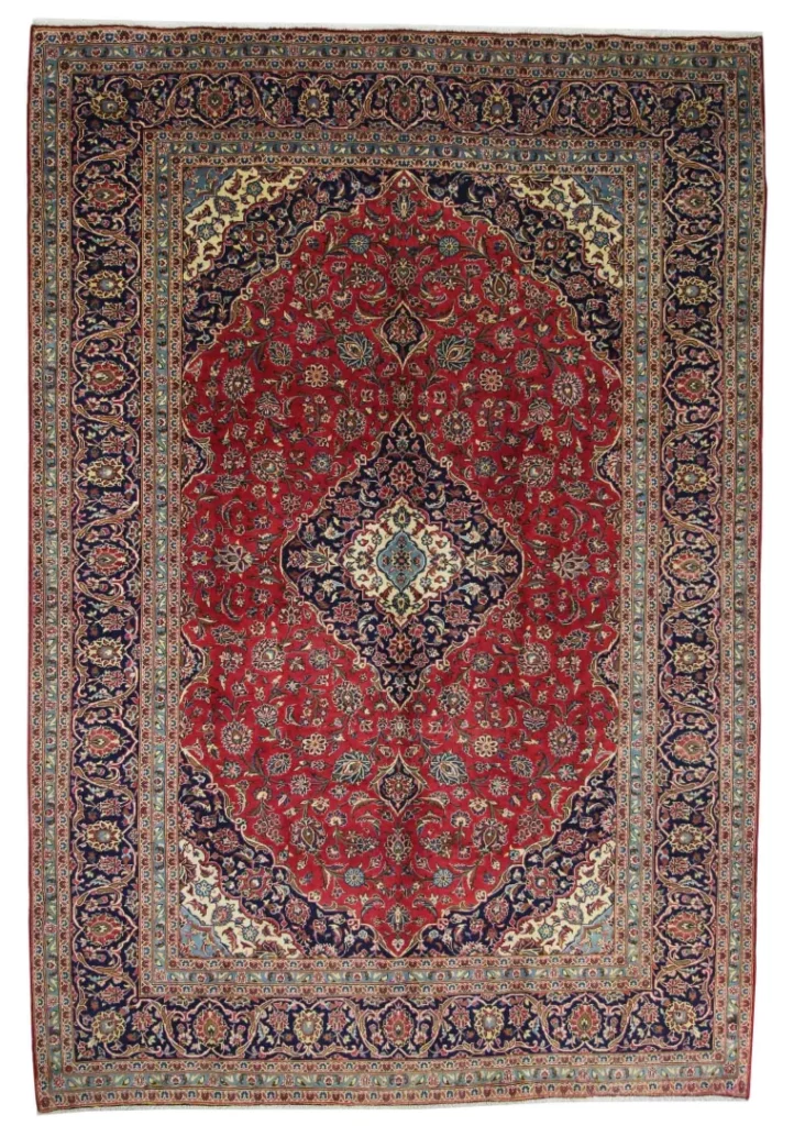 Persian Rug Kashan 355 x 242 cm Wool Hand-knotted